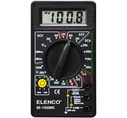 Elenco M-1008K - Digital Multimeter Solder Kit | Great STEM Project | Soldering Required,Black