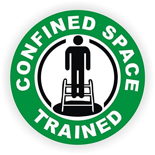 Confined Space Trained & Certified Hard Hat Sticker / Helmet Decal Label Lunch Tool Box