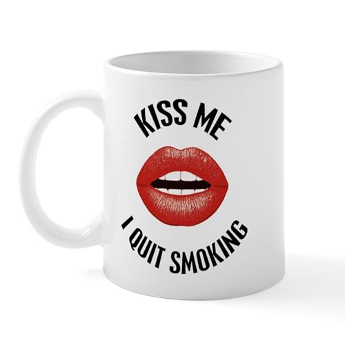 CafePress Kiss Me I Quit Smoking Mug 11 oz (325 ml) Ceramic Coffee Mug