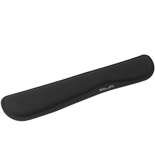 ELZO Keyboard Wrist Rest Pad Support with 65D High-Density Thicken Memory Foam Padding, Ergonomic Design Computer Rest Pad Desk Wrist Mat, Non-Slip Rubber Base Office Laptop