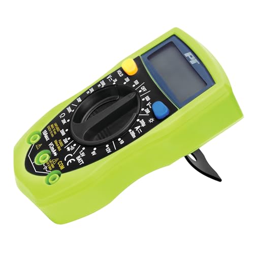 Performance Tool W2969 Compact Digital Multimeters , Electronic Amp Volt Ohm Voltage Meter/Multimeter with Diode and Continuity Tester, Backlight LCD Display (Green)