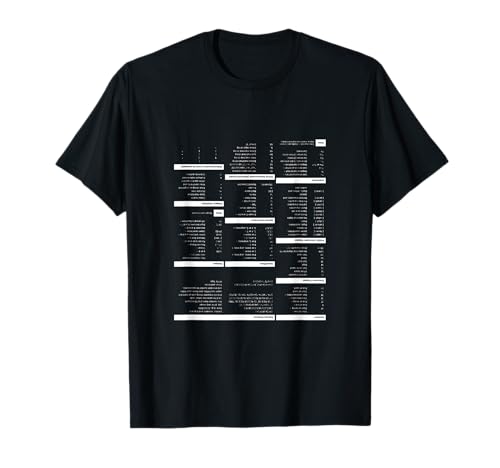 RegEx Cheat Sheet T-Shirt for Programmers T-Shirt