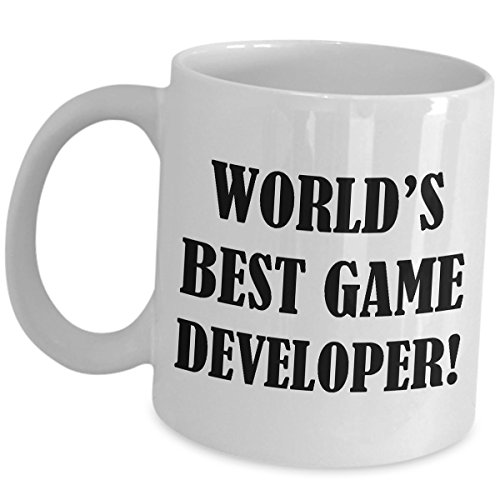 Funny for Game Designer - Worlds Best Coffee Mug - Gaming Developer Video Tea Cup Inspirational Award Design Development Dev Team Men Women Gamer Appreciation Cute Gag Motivational Gifts Idea