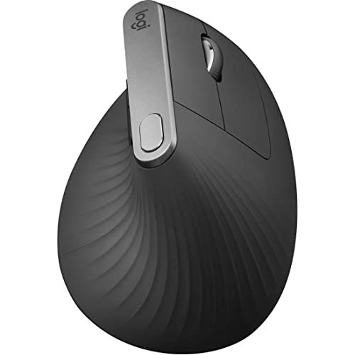 logitech MX Vertical Advanced Ergonomic Mouse, Wireless via Bluetooth or Included USB Receiver (Renewed)