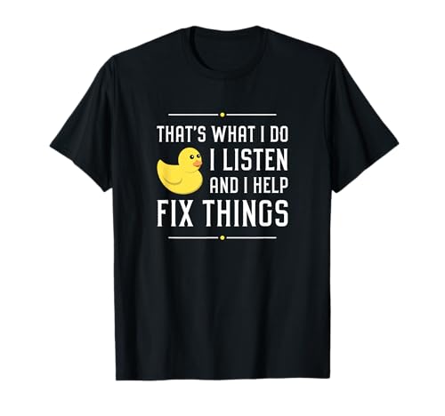 Rubber Duck Debugging Fix Things Funny Programmer T-Shirt T-Shirt