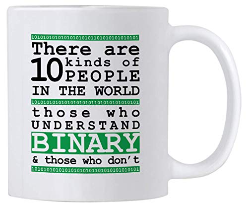 Casitika Funny Programming Gifts. There Are 10 Kinds Of People Binary 11 oz Nerd Coffee Mug With Funny Type Saying. Gift for Computer Science Teacher or Coding Geeks. (White)