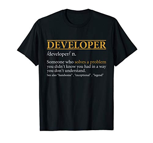 Mens Funny DEVELOPER definition Birthday or Christmas Gift T-Shirt