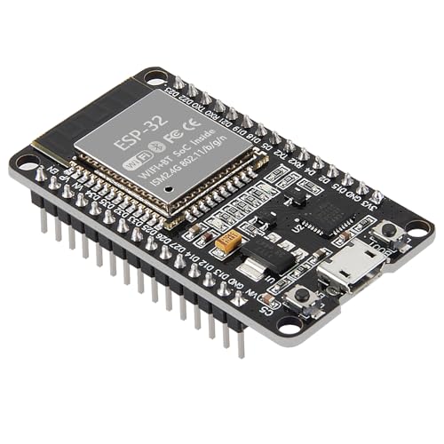 ESP-WROOM-32 ESP32 ESP-32S Development Board 2.4GHz Dual-Mode WiFi + Bluetooth Dual Cores Microcontroller Processor Integrated with Antenna RF AMP Filter AP STA Compatible with Arduino IDE (1 PCS)