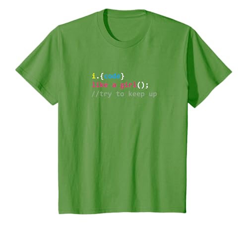 I code like a girl try to keep up funny coding developer T-Shirt