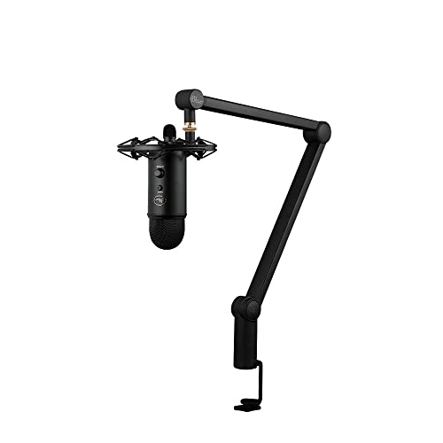 Blue Microphones Blue Yeticaster Professional Broadcast Bundle with Yeti USB Microphone, Radius III Shockmount and Compass Boom Arm (Renewed)