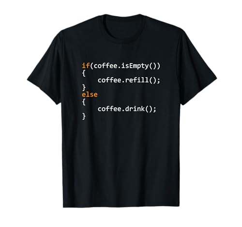 Funny Programmer Coffee Gift for Coders T-Shirt Small