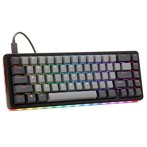 Drop ALT High-Profile Mechanical Keyboard — 65% (67 Key) Gaming Keyboard, Hot-Swap Switches, Programmable Macros, RGB LED Backlighting, USB-C, Doubleshot PBT, Aluminum Frame (Cherry MX Brown, Black)
