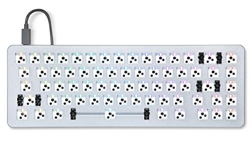 Drop ALT Mechanical Keyboard — 65% (67 Key) Gaming Keyboard, Hot-Swap Switches, Programmable Macros, RGB LED Backlighting, USB-C, Doubleshot PBT, Aluminum Frame (Barebones, Gray)