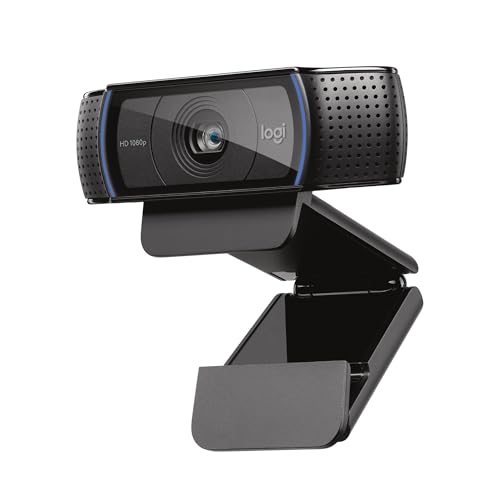 Logitech C920x HD Pro PC Webcam, Full HD 1080p/30fps Video, Clear Audio, HD Light Correction, Works with Microsoft Teams, Google Meet, Zoom, Nintendo Switch 2’s new GameChat Mode, Mac/Tablet- Black