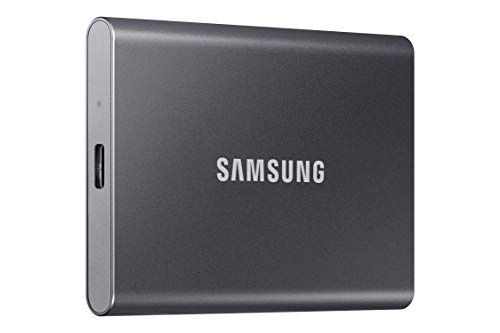 Samsung T7 Portable SSD, 2TB External Solid State Drive, Speeds Up to 1,050MB/s, USB 3.2 Gen 2, Reliable Storage for Gaming, Students, Professionals, MU-PC2T0T/AM, Gray