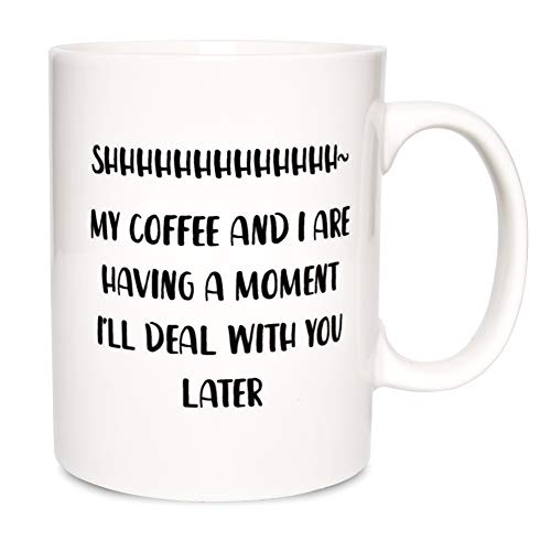 Bosmarlin Large Funny Mug Gift for Coffee Lover, Big Humor Cup Office Worker, 17.5 Oz, Dishwasher and Microwave Safe