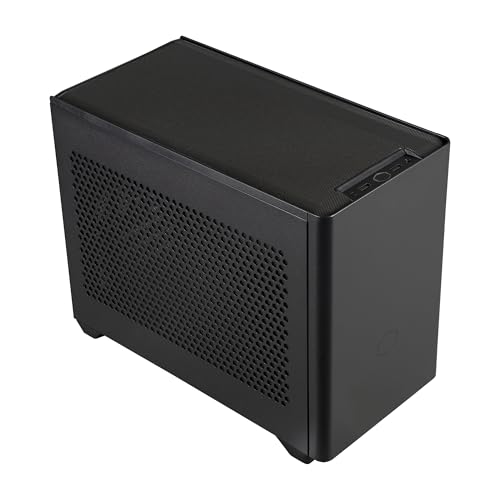 Cooler Master NR200 Mini-ITX PC Case – Compact High Airflow ITX Gaming Chassis, 280mm Radiator, 330mm Horizontal GPU Mount, 130mm SFX PSU Support, Up to 6 x 120mm Fans, Black