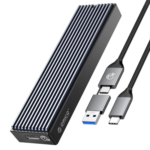 ORICO M.2 NVMe SSD Enclosure, USB 3.1 Gen 2 (10 Gbps) PCIe External Adapter NVMe Case for 2230/2242/2260/2280 M.2 SSD up to 8TB, UASP Supported - M2PV