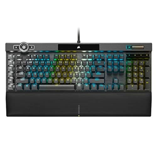 Corsair K100 RGB Mechanical Gaming Keyboard - Cherry MX Speed RGB Silver Keyswitches - PBT Double-Shot Keycaps - Elgato Stream Deck and iCUE Compatible - QWERTY NA Layout - Black