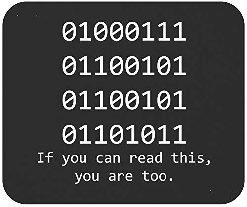 Funny Coder Mousepad: Computer Binary Code Programmer Programming Database Developer Geek Gift Office Poster Mouse Mat Pad