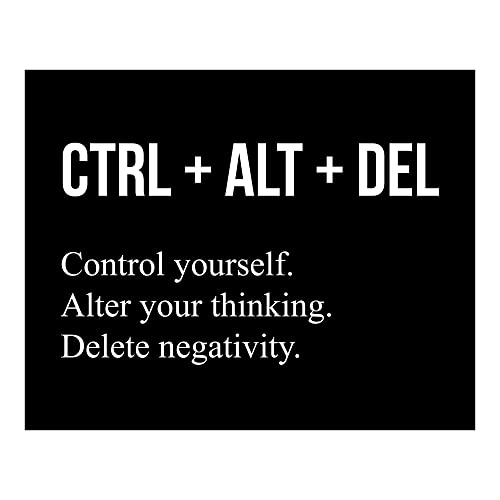 AMERICAN LUXURY GIFTS CTRL ALT DEL Wall Art, 8x10 Unframed