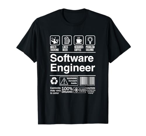 Software Engineer Funny Co-Worker Description Definition T-Shirt