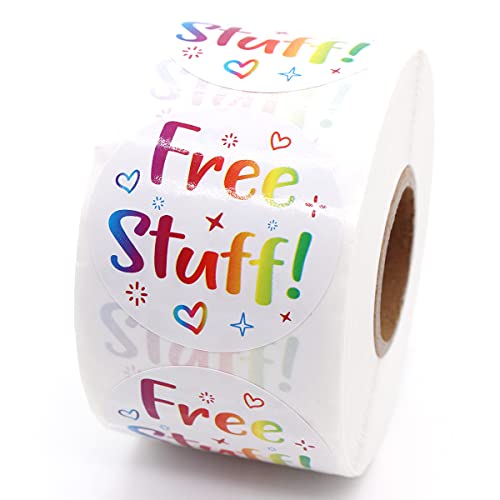 Littlefa 1.5" Free Label Gift Stickers,Free Stuff Stickers for Freebies Small Business Handmade Gift Bags Packaging 500 PCS