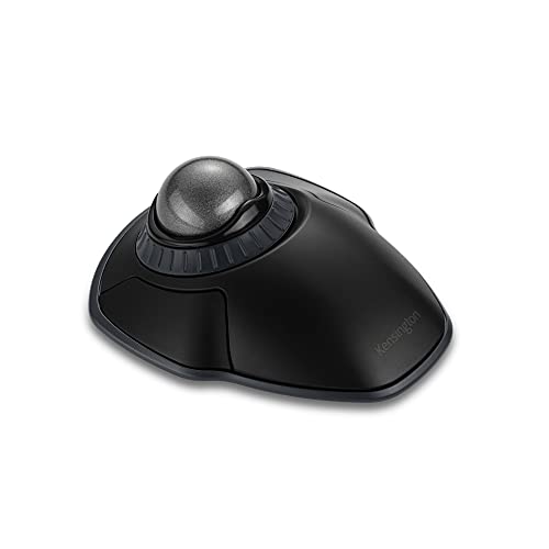 Kensington Orbit Wireless Trackball with Scroll Ring - Space Gray (K72675WW),Black/Grey