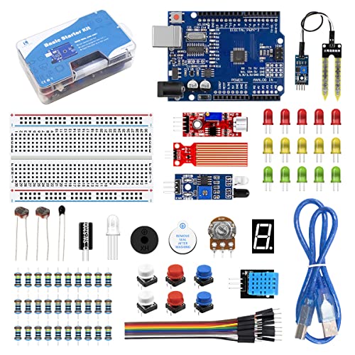 LAFVIN Basic Starter Kit with R3 CH340,Breadboard + Retail Box Compatible with Arduino IDE