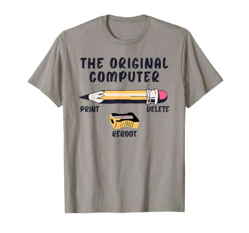 The Original Computer Sarcastic Funny IT Tech Print Delete T-Shirt