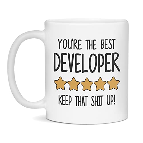 Best Developer Mug, World's Best Developer, 11-Ounce White