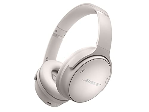 Bose QuietComfort 45 Noise Canceling Bluetooth Headphones (White Smoke) (Renewed)