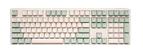 Ducky One 3 Matcha 100% Mechanical Keyboard: Quack Mechanics Dampening, Hot-Swappable Cherry MX Brown Switches, High-Density PBT Tripleshot Keycaps, no RGB, US