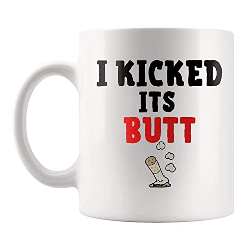 Fonhark - Quit Smoking Mug, Quit Smoking Congratulations Mug, No More Smoking, Smoking Quitter, Funny Stop Smoking Mug, 11 Oz Novelty Coffee Mug/Cup, White