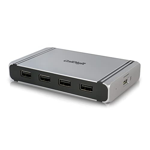 CalDigit Thunderbolt 4 Element Hub - Universal Multi-Port Hub, 4X Thunderbolt 4/USB4 Ports, 4X USB 3.2 Gen2 10Gb/s Ports, Up to Single 8K or Dual 4K 60Hz Displays, 60W Charging with 0.8m Cable