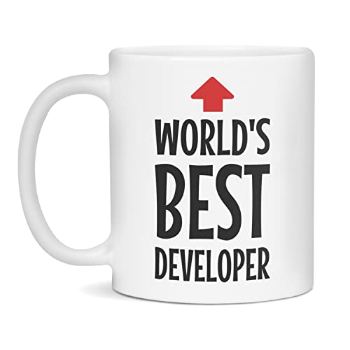 World's Best Developer Mug, Best Developer Ever, 11-Ounce White
