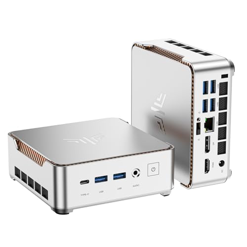 KAMRUI Pinova P2 Mini PC 16GB RAM 512GB SSD, AMD Ryzen 4300U(Beats 10110U/3500U/N95,Up to 3.7GHz,4C/8T)Mini Computers,Triple 4K Display/HDMI+DP+Type-C/WiFi/BT for Home/Business Mini Desktop Computers