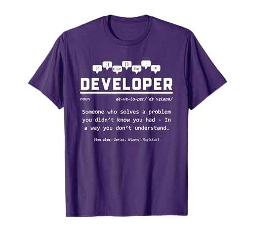Developer Definition Funny Software Engineer T-Shirt