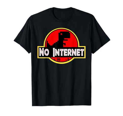 Funny Nerdy No Internet Dinosaur Computer Science Teacher T-Shirt