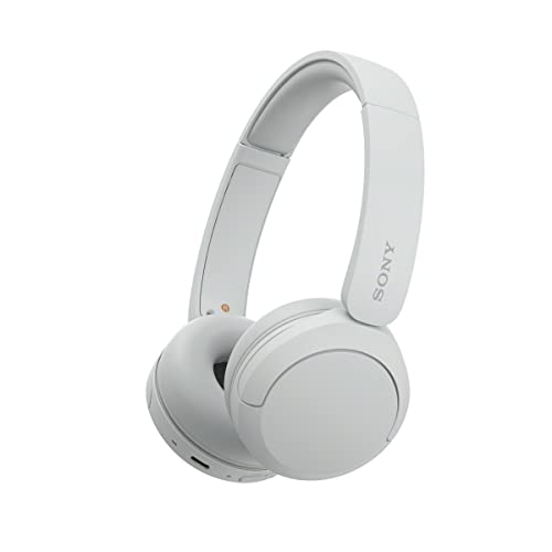 Sony WH-CH520 Wireless Headphones Bluetooth On-Ear Headset with Microphone and up to 50 Hours Battery Life with Quick Charging, White