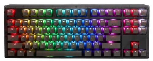 Ducky One 3 TKL Aura 80% Mechanical Keyboard: Quack Mechanics Dampening, Hot-Swappable Cherry MX Red Switches, High-Density PBT Tripleshot Keycaps, RGB, US, Black