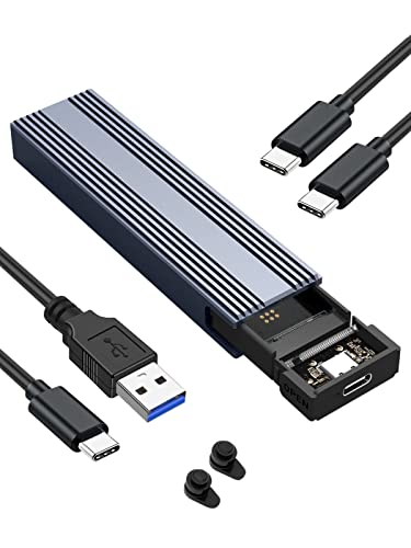 V VCOM M.2 NVMe SSD Enclosure,USB C External Adapter, USB 3.2 Gen2 (10Gbps) with UASP, Trim Support - M-Key(B+M Key) for 2230/2242/2260/2280 SSDs