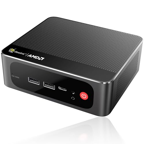 Beelink Mini PC SER5 MAX, AMD Ryzen 7 6800U(Up to 4.7GHz), 24GB LPDDR5 RAM 500GB PCIe4.0 SSD, WiFi 6/ BT5.2/ DP+USB-C+HDMI 4K Triple Display/ USB3.2/2.5G LAN Home/Office Desktop Computer