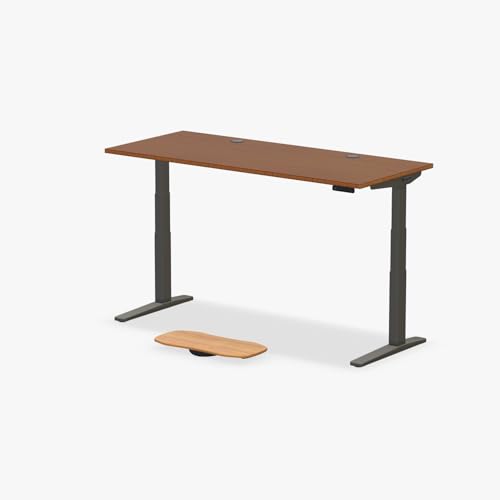 UPLIFT DESK Dark Bamboo (72 x 30 inch) Standing Desk 2-Leg V3 Adjustable Stand Up C-Frame (Indus.), Advanced Keypad, Wire Grommets, Wire Tray, Rocker Board