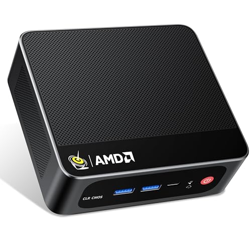 Beelink Ser5 MAX mini PC, AMD Ryzen7 6800U (Up to 4.7GHz,8C/16T), 24GB LPDDR5 500GB PCle4.0 SSD，mini Computer Support 4K Triple Display/2.5G LAN/WiFi6/BT5.2, Home/Office W11 Pro Mini Desktop Computer