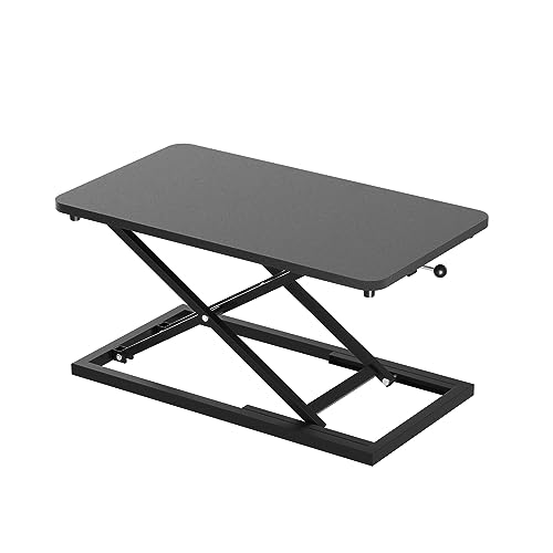 Decoholic 24 inch Height Adjustable Standing Desk Converter（Black）