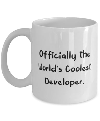 New Developer Gifts, Officially the World's Coolest Developer, New Birthday 11oz 15oz Mug For Men Women From Colleagues, Fun gifts for developers novelty items, Gag gifts, Funny shirts, Etc, Video