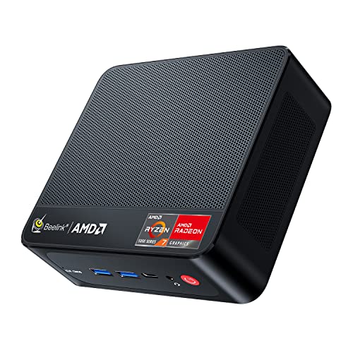 Beelink SER5 PRO Mini PC,AMD Ryzen 7 5825U(8C/16T,up to 4.5 GHz),Mini Computer 16GB DDR4 RAM 500GB M.2 SSD Graphics 8 core 2000 MHz Wifi6/BT5.2/HDMI+DP+Type-C,Support Triple-Screen Display,Win 11 Pro