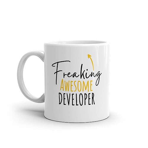 Freaking Awesome Developer Mug - World's Best Developer Coffee Mug - Awesome Developer Mugs - Gift For Developer - Developer Gift Ideas - Cup