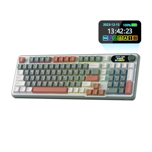 RK ROYAL KLUDGE S98 Wireless Mechanical Keyboard w/Smart Display & Knob